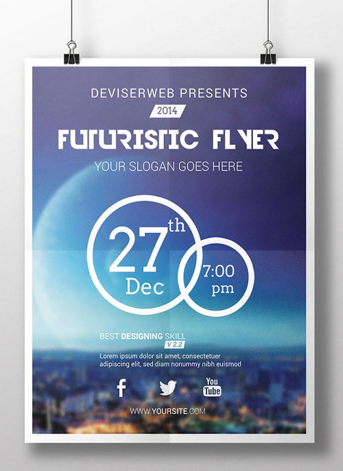 18 Free-Floating Flyer PSD Template Images