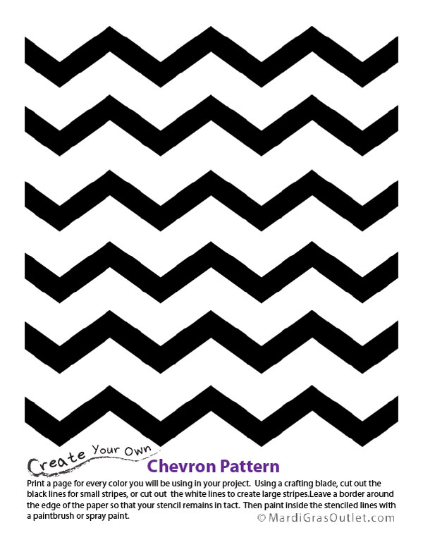 Free Printable Chevron Pattern Stencil
