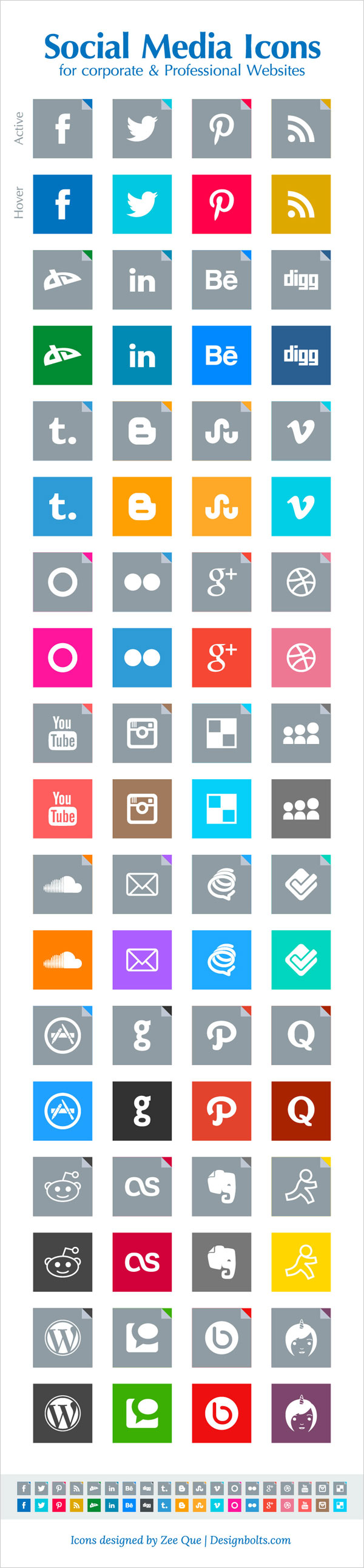 Free Social Media Icons for Websites