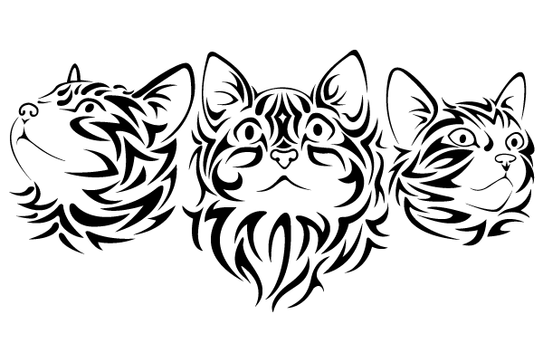 Free Tribal Vectors Cats