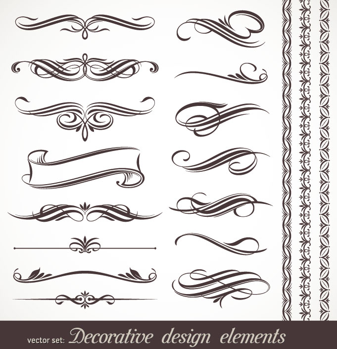 Free Vector Calligraphic Design Elements