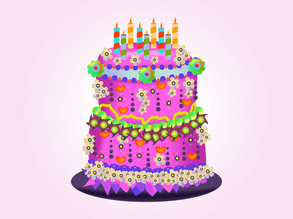Free Vector Clip Art Birthday Cake