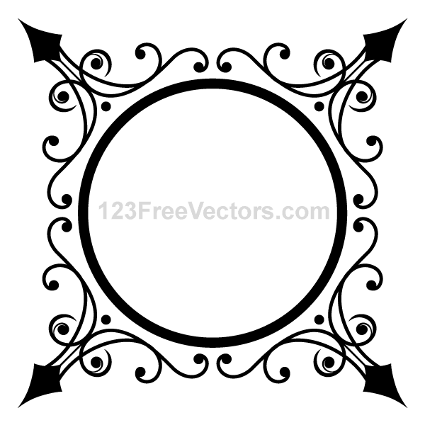 Free Vector Ornate Circle Frame Art