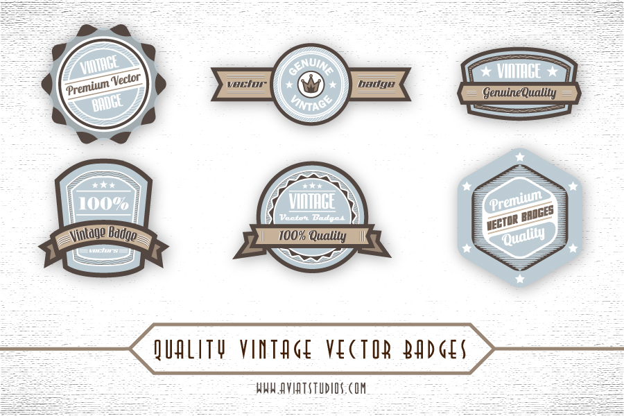 15 Logo Free Vector Retro Badges Images