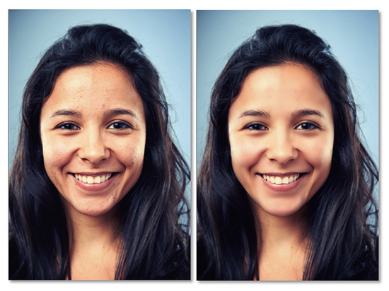 Frequency Separation Retouching Before and After