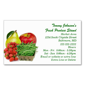 Fresh Produce Business Cards