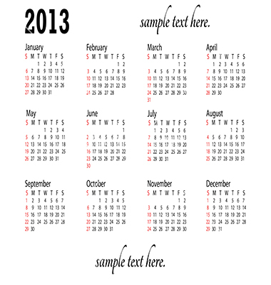 Generic Month Calendar Generic Month Calendar