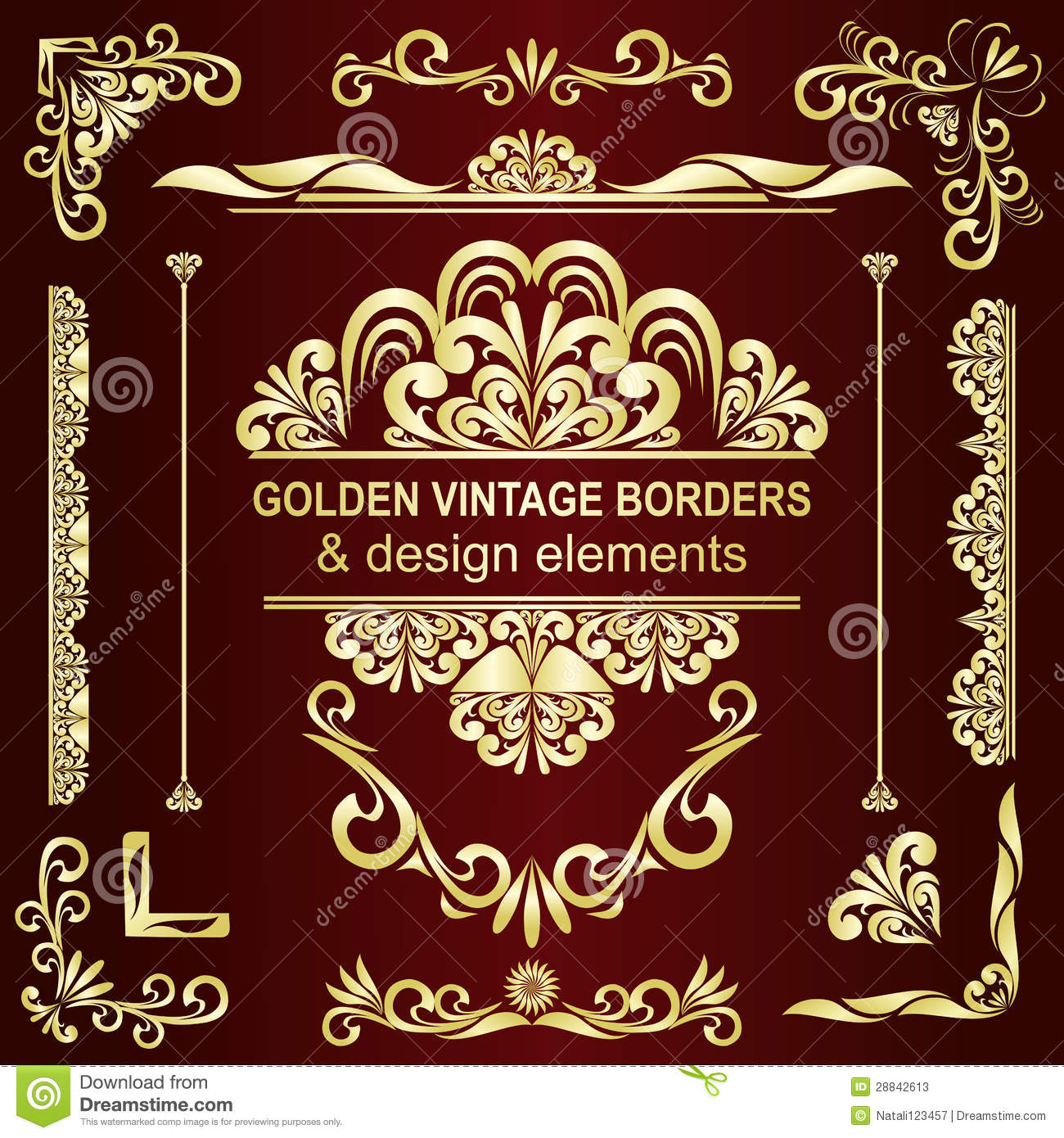 Gold Vintage Border Designs