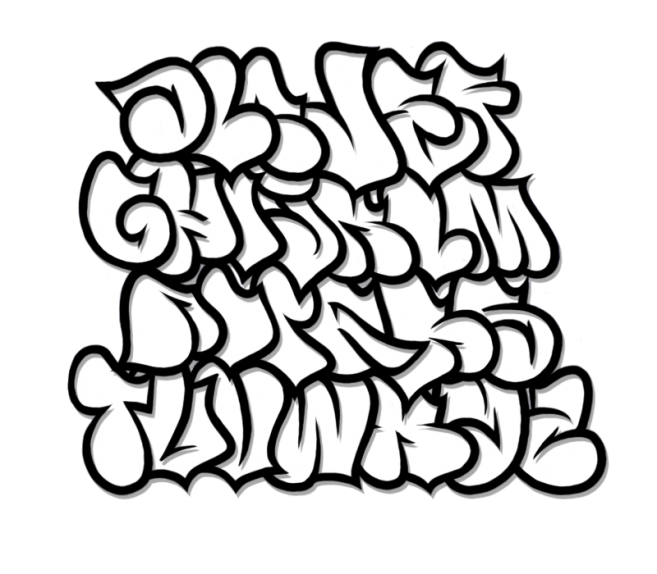 Graffiti Alphabet Bubble Letters
