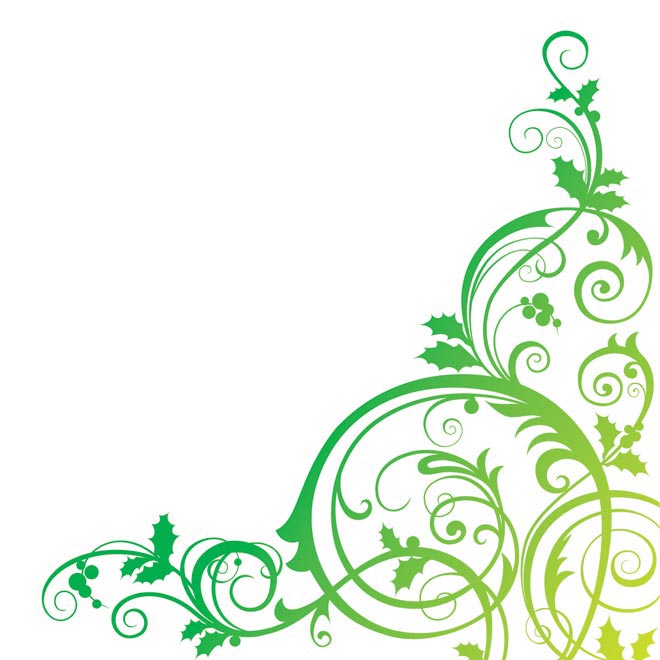 Green Floral Vector Illustration