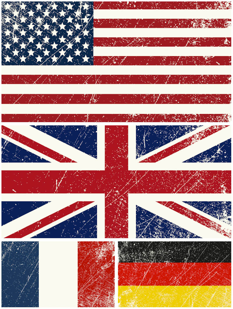 Grunge American Flag Vector Art