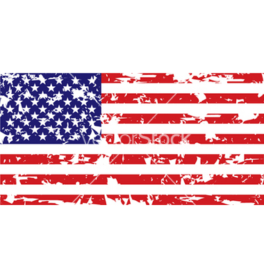 Grunge American Flag Vector Free