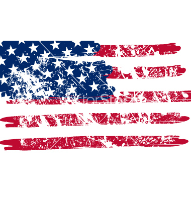 Grunge American Flag Vector