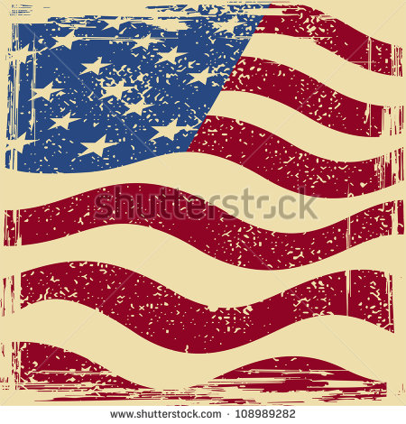 Grunge American Flag Vector