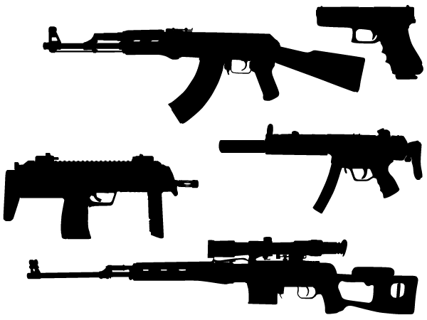 Gun Silhouette Vector