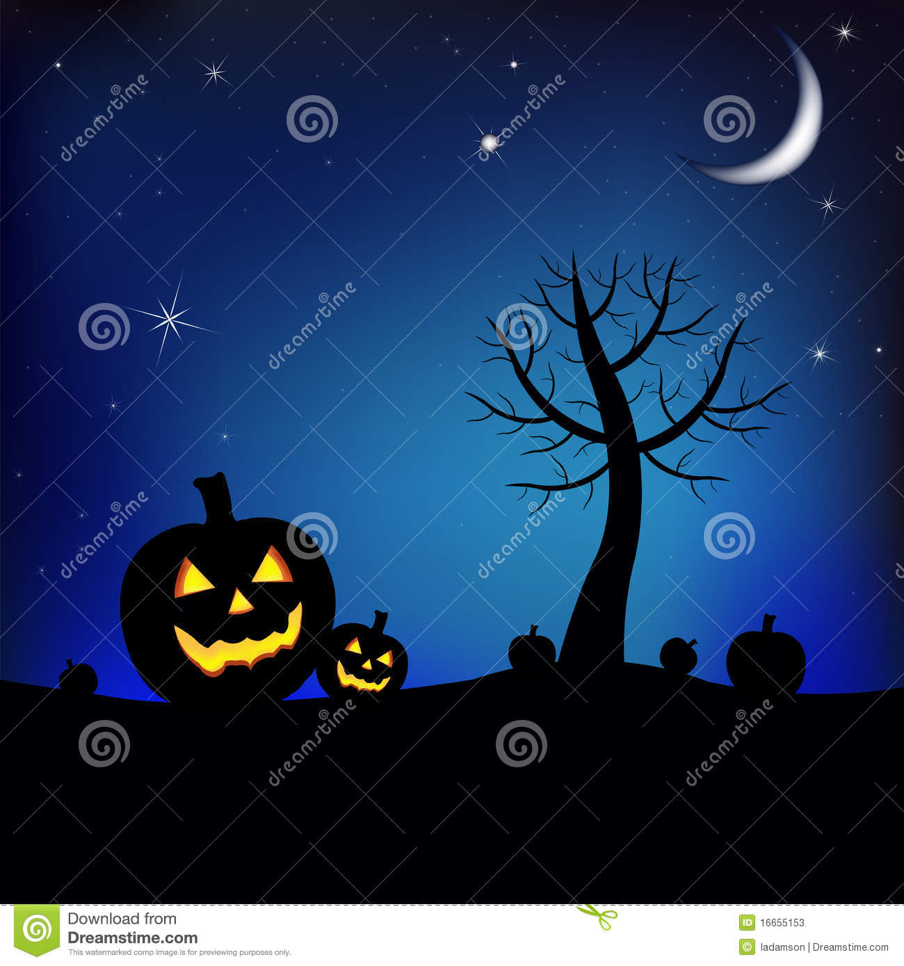 Halloween Moon Background Vector