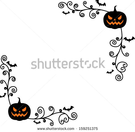 Halloween Pumpkin Page Borders