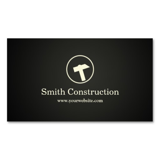 Hammer Construction Business Card Hammer Construction Business Card