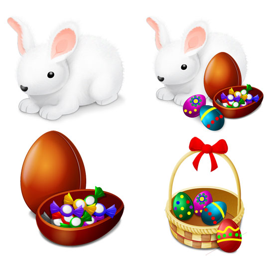 Happy Easter Bunny Icons