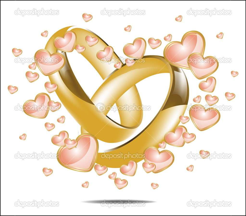 Heart and Wedding Rings Clip Art Heart and Wedding Rings Clip Art