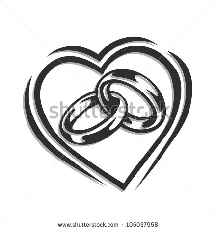 15 Vector Heart Wedding Ring Images