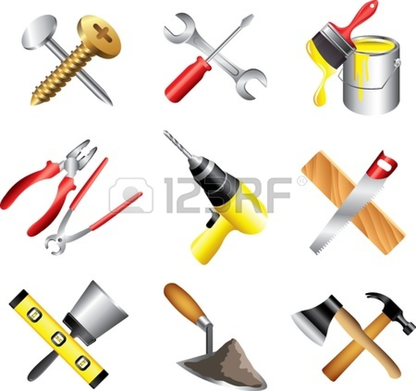 Icons Tools Construction