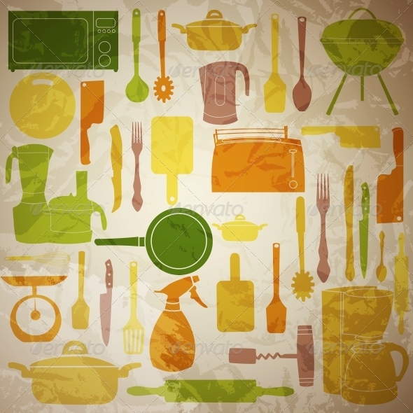 Kitchen Tools Illustration