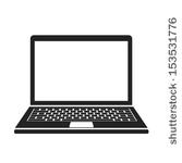 Laptop Icon Black and White