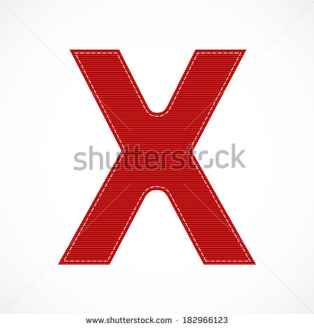 Letter X Varsity Red