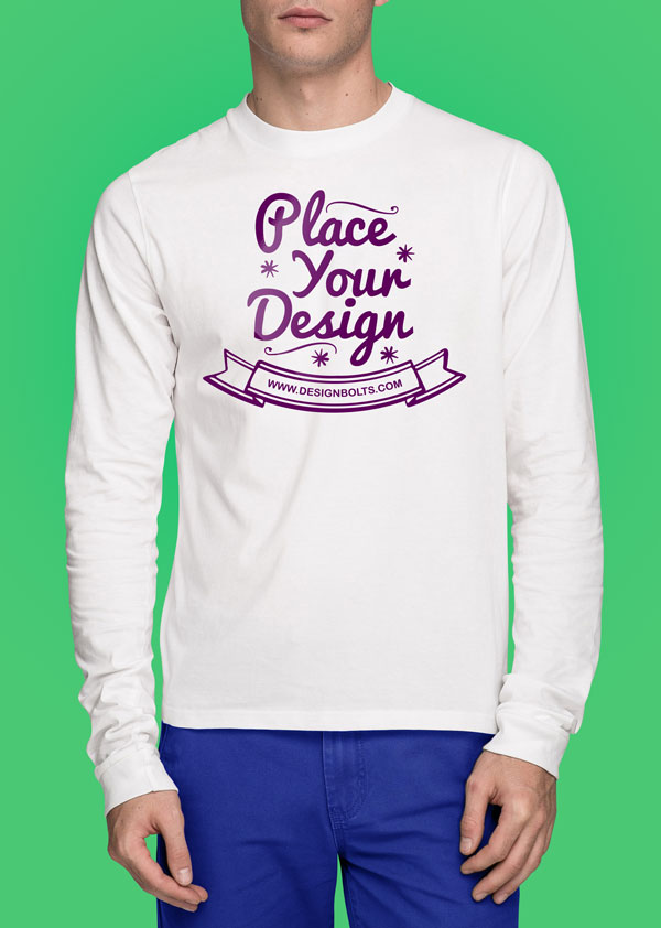 Long Sleeve T-Shirt Mockup Psd Free