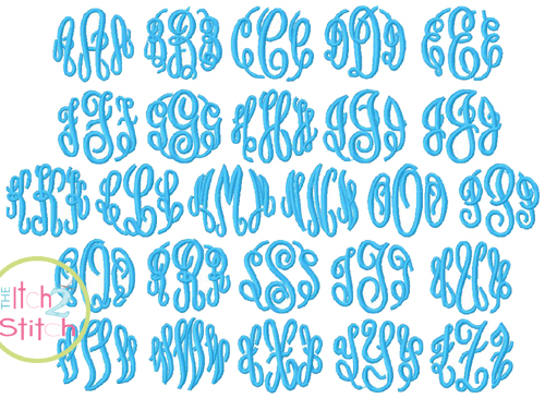 Master Circle Monogram Embroidery Font Master Circle Monogram Embroidery Font