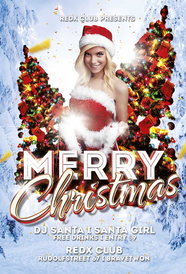 Merry Christmas Flyer Template Free