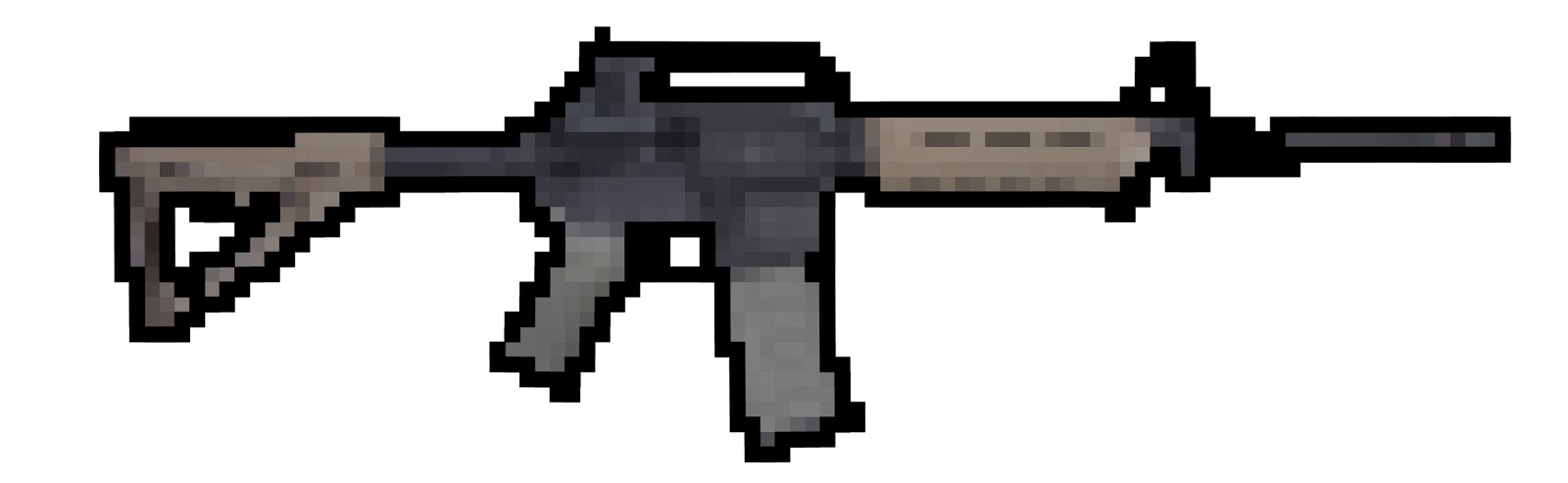Minecraft Gun Pixelated Minecraft Gun Pixelated