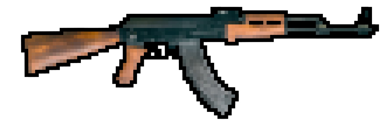 Minecraft Gun Pixelated