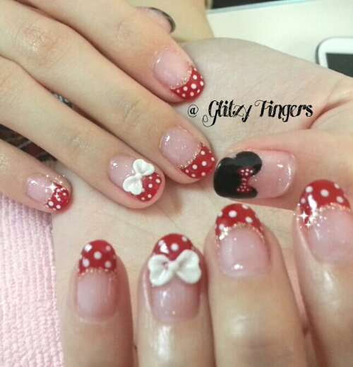 Mini Mouse Nail Art