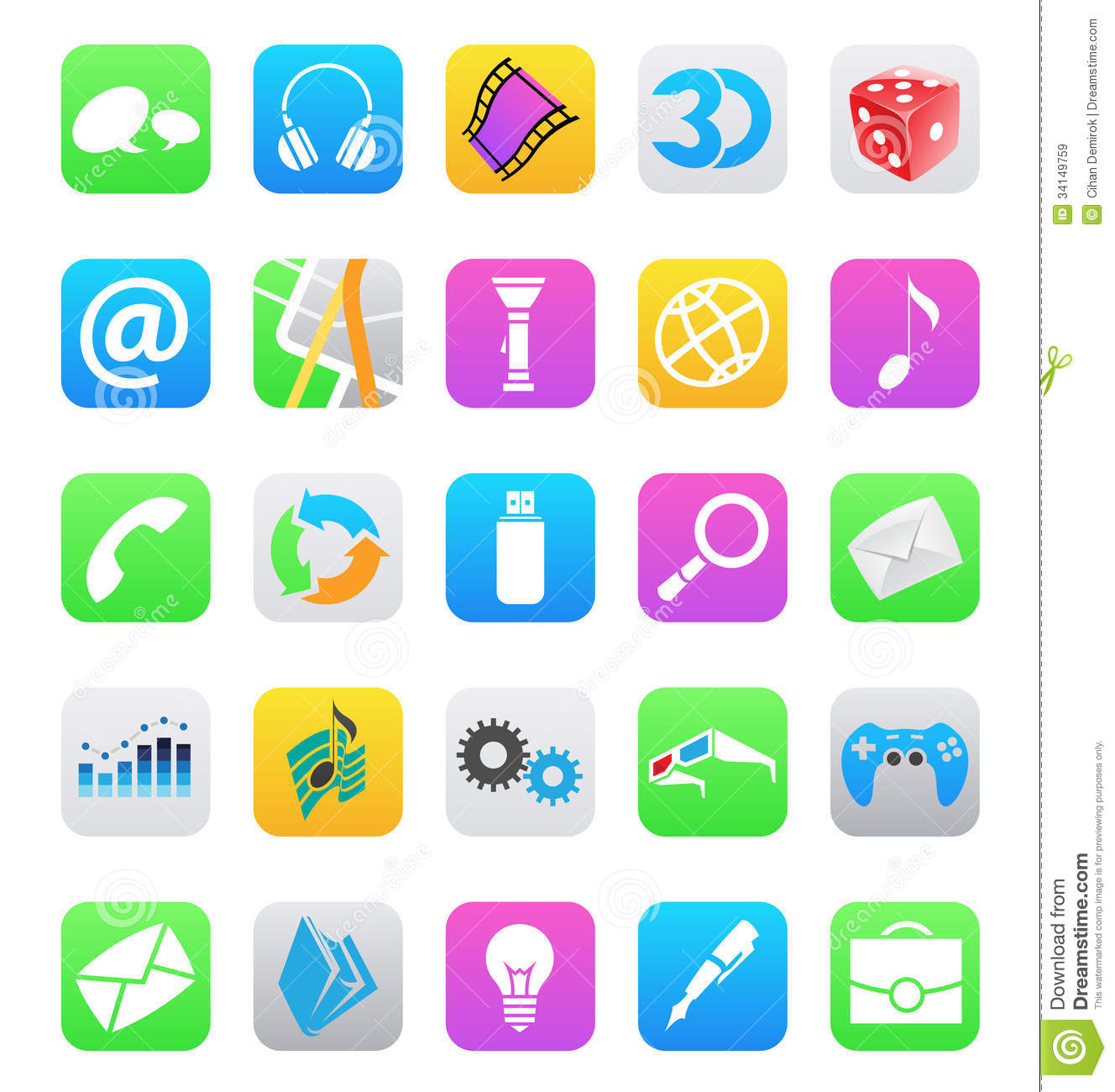 Mobile App Icon Vector