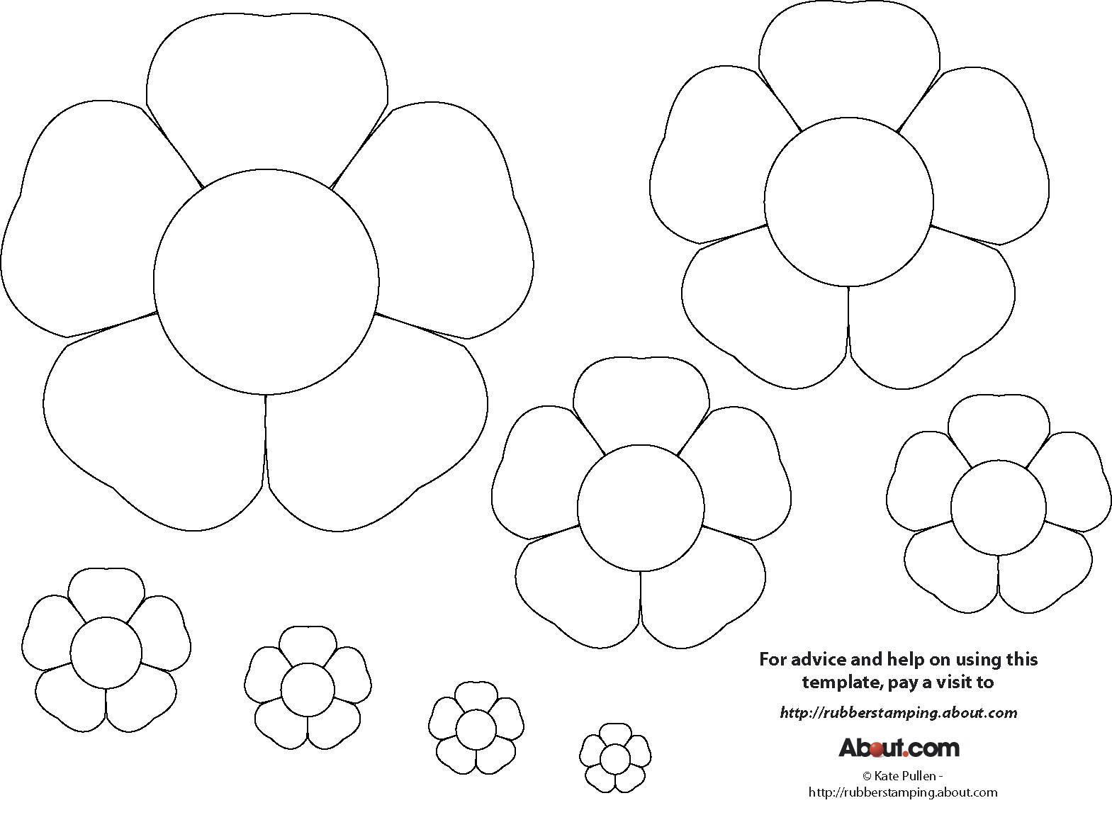 Paper Flower Templates Printable Free Paper Flower Templates Printable Free