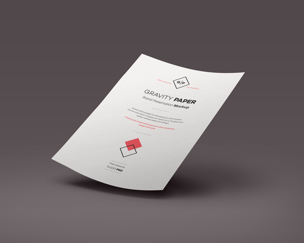 Paper Mock Up Psd Free