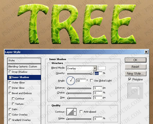 Photoshop Tree Text