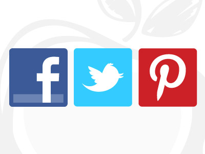 Pinterest Facebook and Twitter Icons
