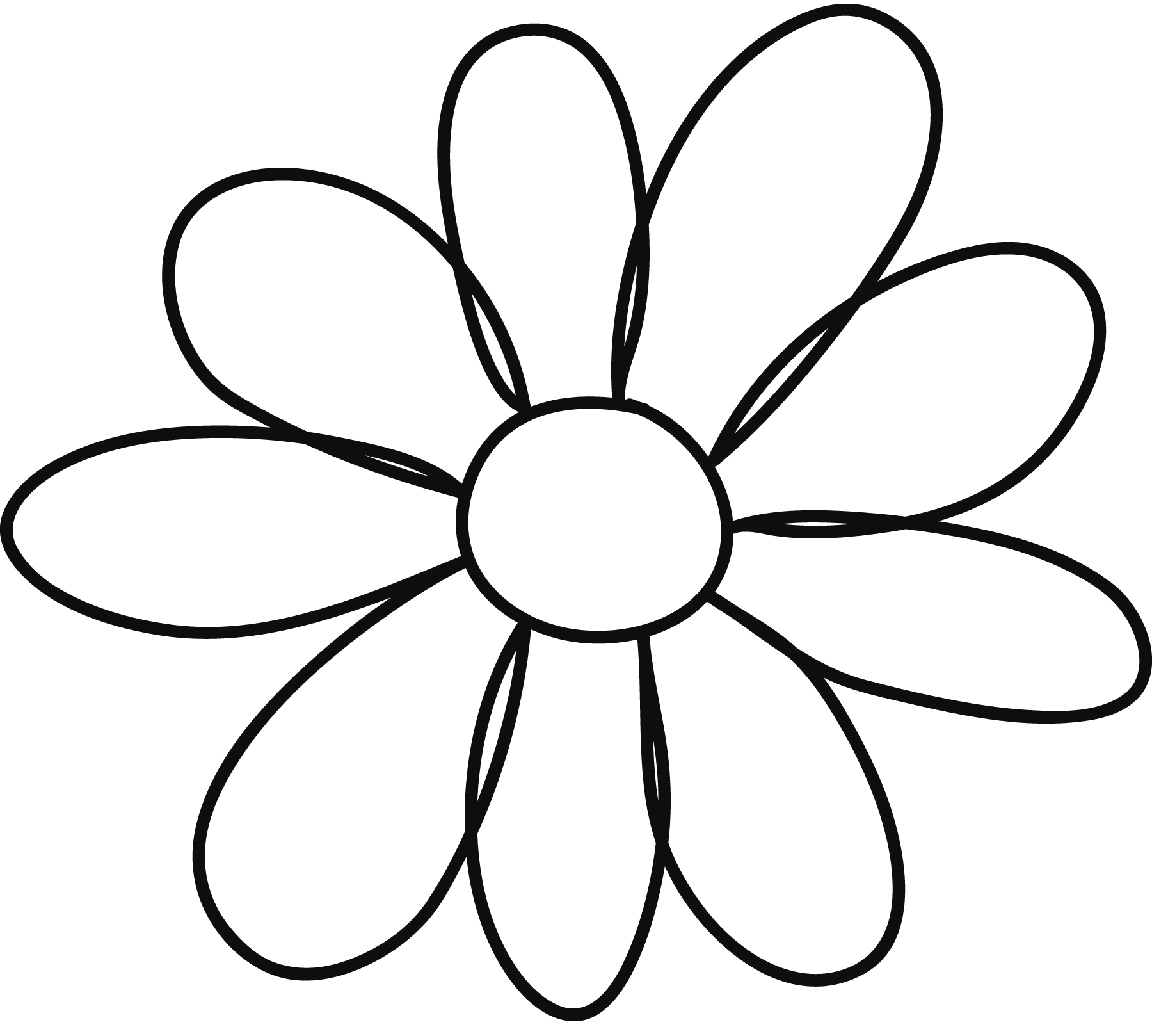 Printable Flower Petal Template Pattern