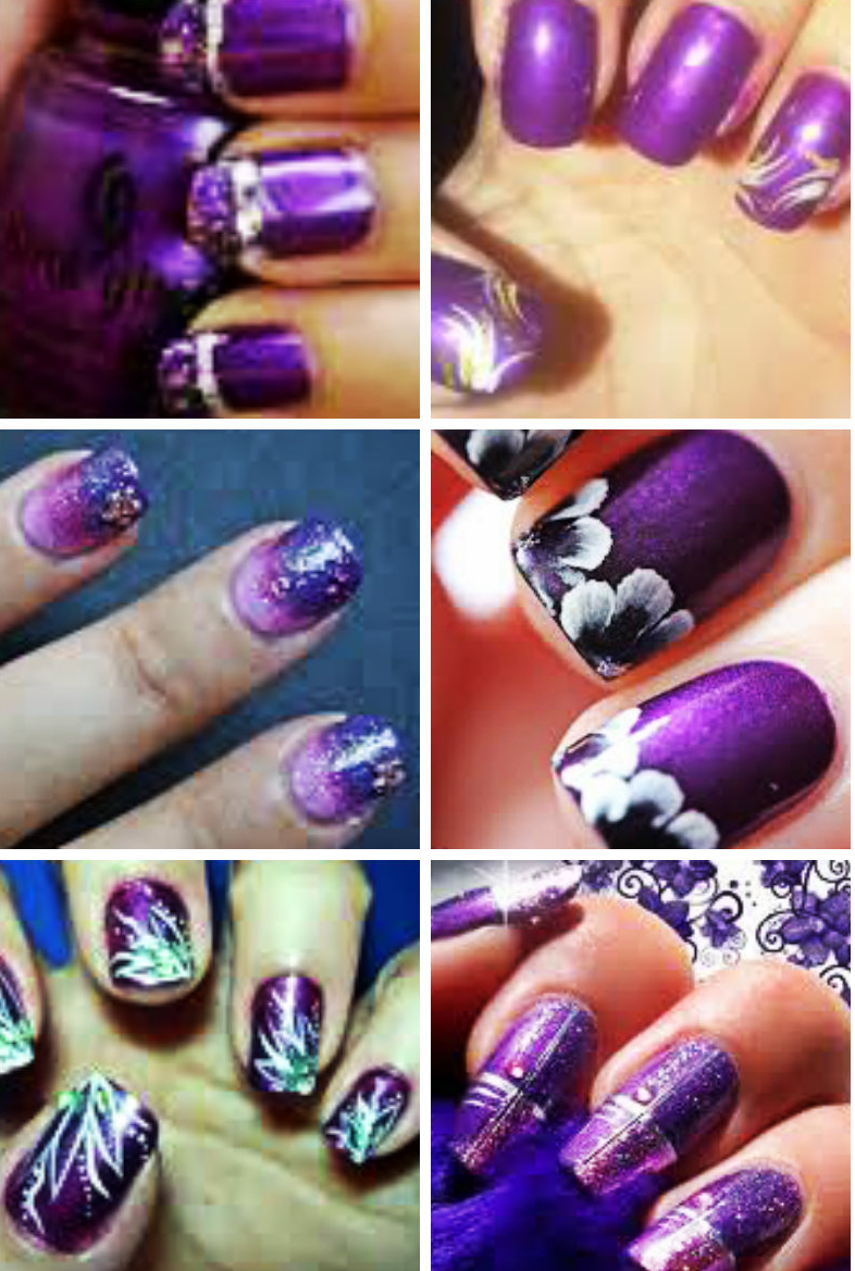 Purple Nail Art Design