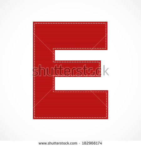 Red Varsity Letter E