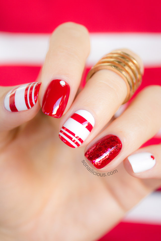Red White Nail Designs