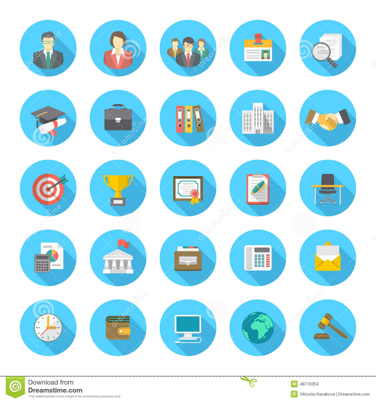 Round Flat Icons Vector Round Flat Icons Vector