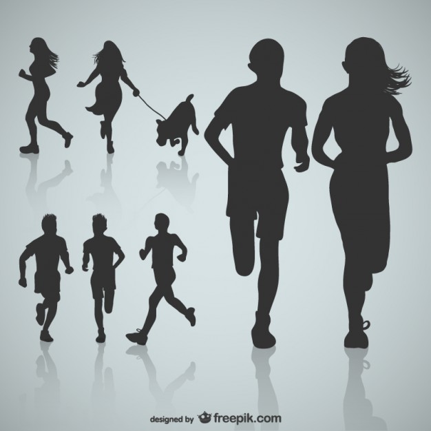 Runner Silhouette Vector Free