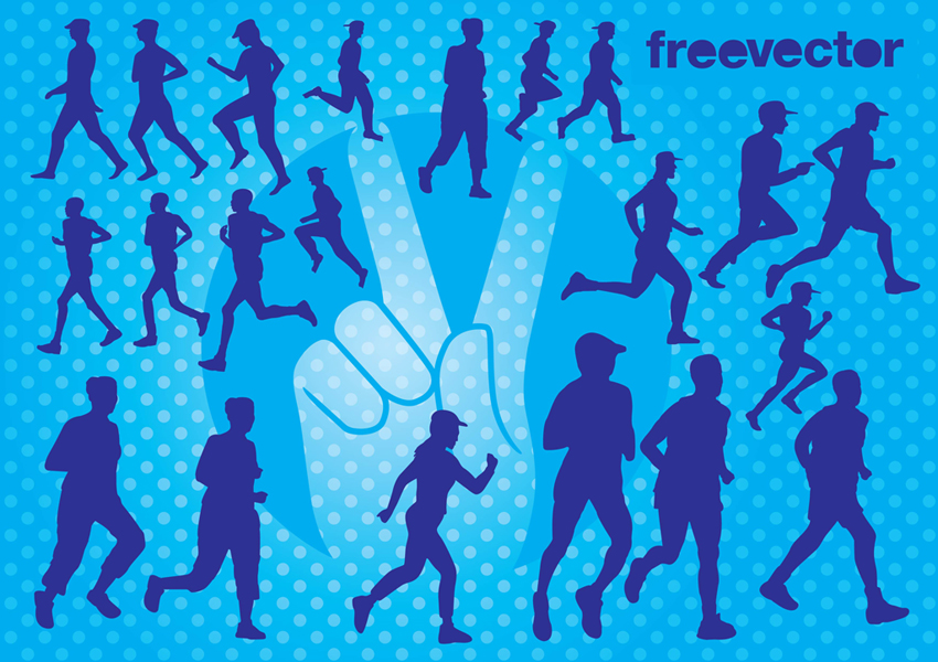 Runner Silhouette Vector Free