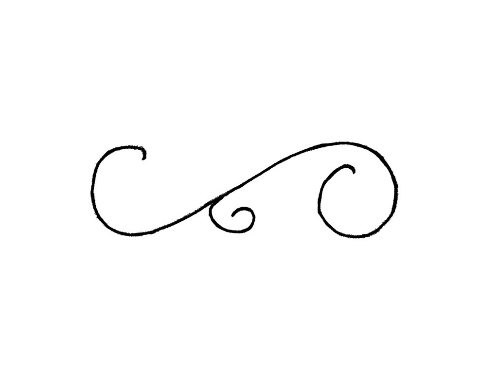 Simple Swirl Line Clip Art