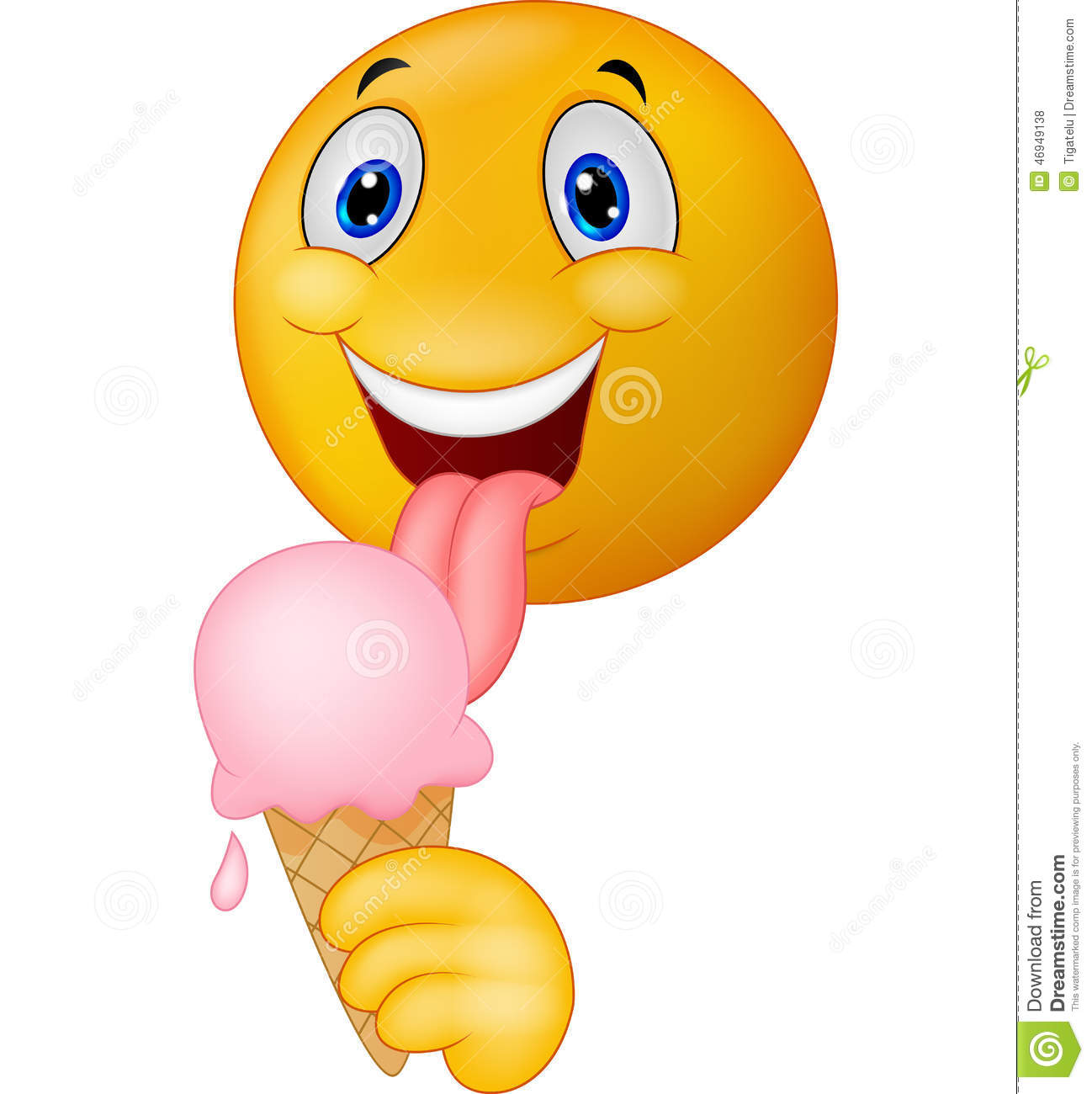 Smiley Eating Ice Cream