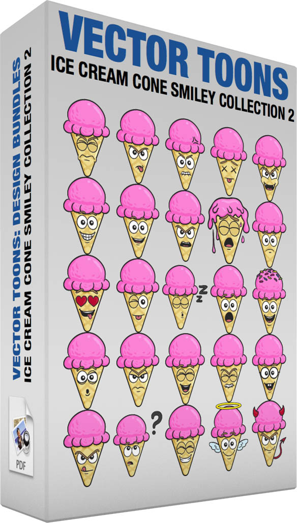 Smiley Emoticon Ice Cream Cone